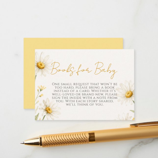 Carte D'accompagnement Livres de Fête de Naissance Bébé Oopsie Daisy (Devant/Arrière en situation)