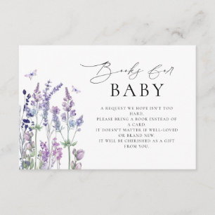 Carte D'accompagnement Livres de Fête de Naissance Fleur Sauvage pour Béb