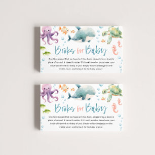 Carte D'accompagnement Livres de Fête de Naissance Sous l'Océan pour Bébé
