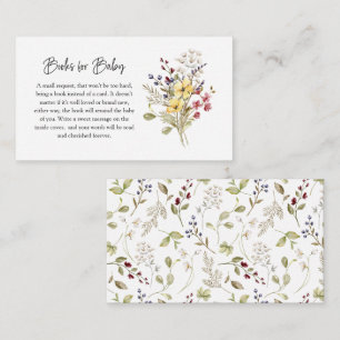 Carte D'accompagnement Livres de Fête de Naissance Sweet Wildflower pour 