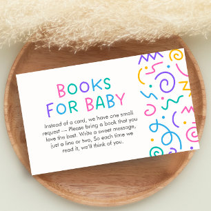 Carte D'accompagnement Livres de fête pour bébé pour la baby shower Tiny