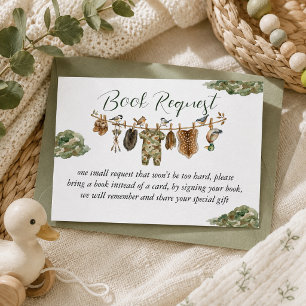 Carte D'accompagnement Livres de Fête Prénatale pour Bébé Garçon Chasseur