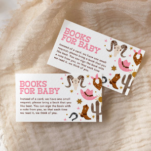 Carte D'accompagnement Livres de fille rose pour bébé Western Rodeo Douch