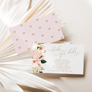 Carte D'accompagnement Livres de fleurs sauvages floral rose vif pour bil