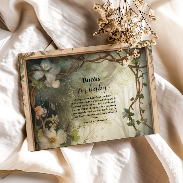 Carte D'accompagnement Livres de Forêt Florale Magique pour bébé (Créateur téléchargé)