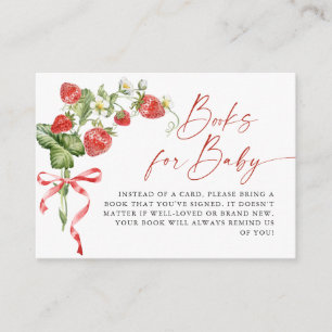 Carte D'accompagnement Livres de fraises Meadow pour Baby shower