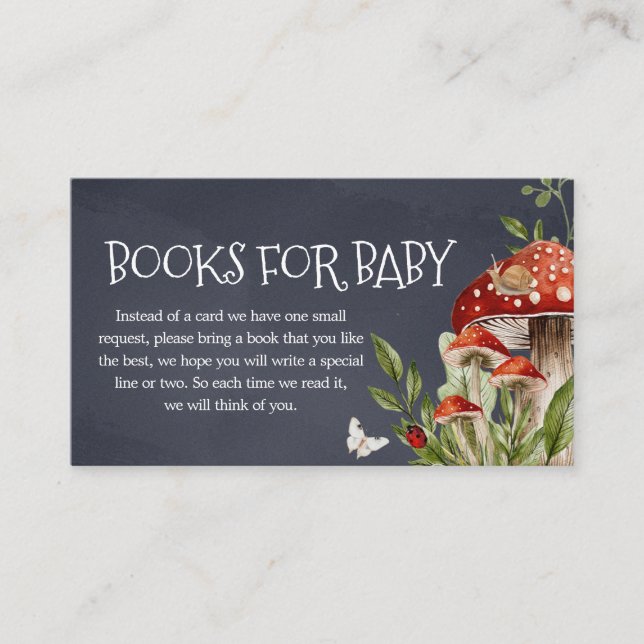 Carte D'accompagnement Livres de la forêt enchantée fantaisiste pour bébé (Devant)