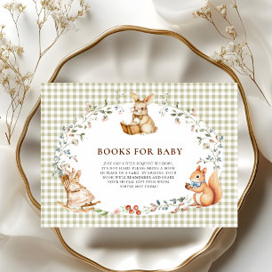 Carte D'accompagnement Livres de Lapin des Bois pour Baby Shower