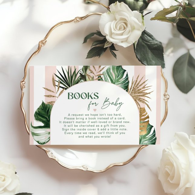 Carte D'accompagnement Livres de monstère florale tropicale pour billet b (Créateur téléchargé)