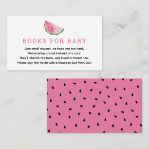 Carte D'accompagnement Livres de pastèque pour bébé