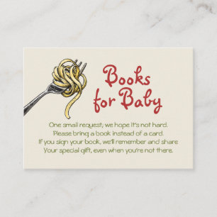 Carte D'accompagnement Livres de pâtes pour bébé