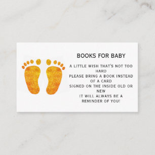 Carte D'accompagnement Livres de pieds de parties scintillant pour Baby s