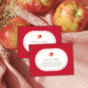 Carte D'accompagnement Livres de pommes vintage automne rouge pour Baby S
