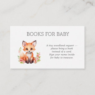 Carte D'accompagnement Livres de Renard de Forêt de Pêche Rose pour Bébé