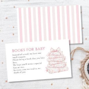 Carte D'accompagnement Livres de salle de bain pour bébé fille rose toile