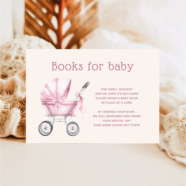 Carte D'accompagnement Livres de transport pour bébé rose (Créateur téléchargé)