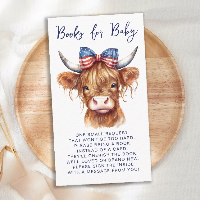 Carte D'accompagnement Livres de vaches des Highlands patriotiques pour B (Créateur téléchargé)