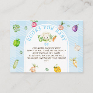 Carte D'accompagnement Livres Demande Blue Farmers Baby shower de marché