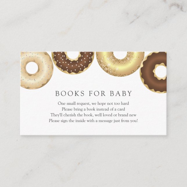 Carte D'accompagnement Livres Donuts pour Baby insert card (Devant)
