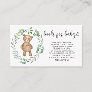 Carte D'accompagnement Livres d'ours de bois pour bébé