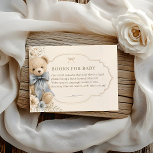 Carte D'accompagnement Livres Élégants Ourson pour Bébé