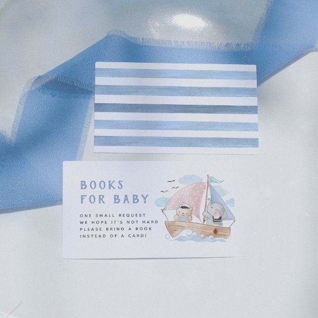 Carte D'accompagnement Livres Elephant Sailboat Pour Baby (Créateur téléchargé)