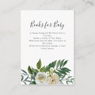 Carte D'accompagnement Livres Emerald Greenery pour Baby Card