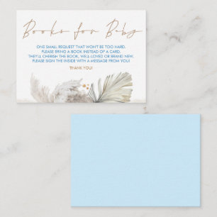 Carte D'accompagnement Livres En Baby shower Brown Bleu Pour Bébé