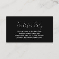 Livres en Baby shower noir simple et moderne pour 