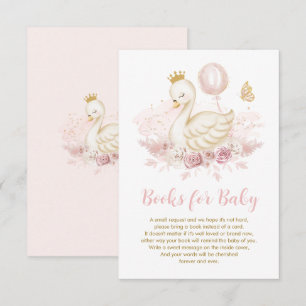 Carte D'accompagnement Livres en ballons pour bébé en cygne rose doux Pri