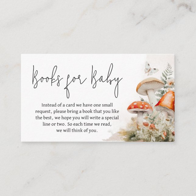 Carte D'accompagnement Livres enchantés de la forêt de champignons pour b (Devant)