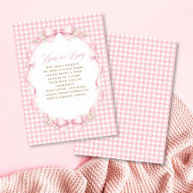 Livres Floraux à Nœud Gingham Rose Pour Bébé