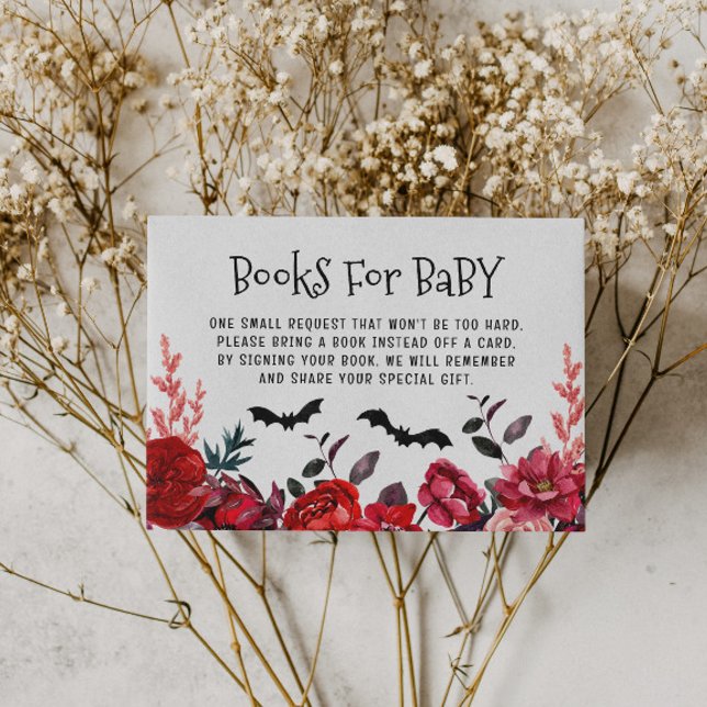 Carte D'accompagnement Livres Halloween pour le Baby shower de fleurs béb (Créateur téléchargé)