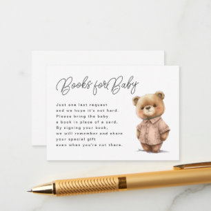 Carte D'accompagnement Livres mignonnes Teddy Bear pour bébé