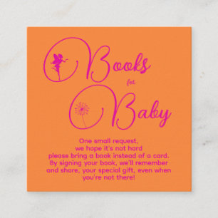 Carte D'accompagnement Livres Minimalistes Fairy Pour Bébé Anniversaire
