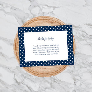 Carte D'accompagnement Livres Navy Blue Bow Pour Baby shower Game