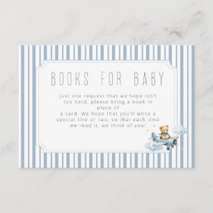 Carte D'accompagnement Livres Ourson Pilote pour Bébé