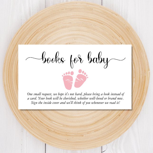 Carte D'accompagnement Livres Pink Piment Pour Baby shower (Créateur téléchargé)