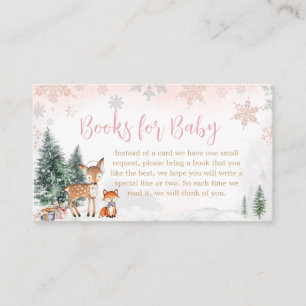 Carte D'accompagnement Livres Pink Winter Woodland Truck pour bébé
