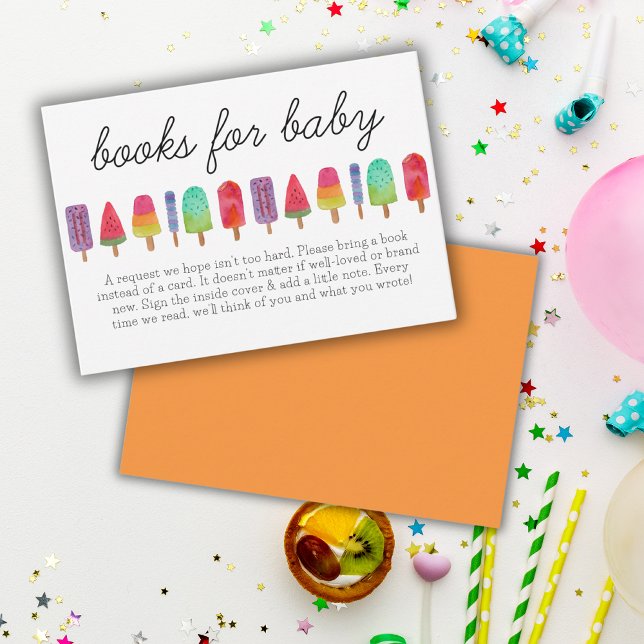 Carte D'accompagnement Livres Popsicle Colorés Pour Bébé (Créateur téléchargé)