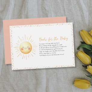Carte D'accompagnement Livres pour Baby Cute Sunshine Thème Baby shower