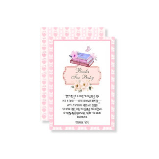 Carte D'accompagnement Livres pour Baby-Encape Card-Pink Vintage