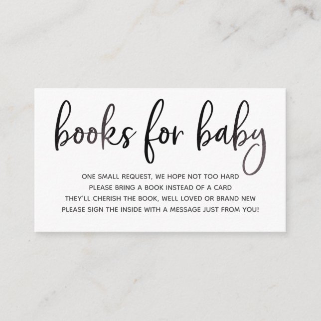 Carte D'accompagnement Livres pour Baby insert card (Devant)