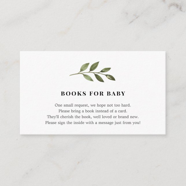 Carte D'accompagnement Livres pour Baby insert card (Devant)