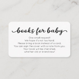 Carte D'accompagnement Livres pour Baby Insert Card pour Baby shower