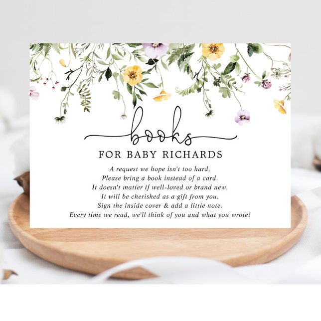 Carte D'accompagnement Livres pour Baby lavande jaune printemps fleurs sa (Créateur téléchargé)