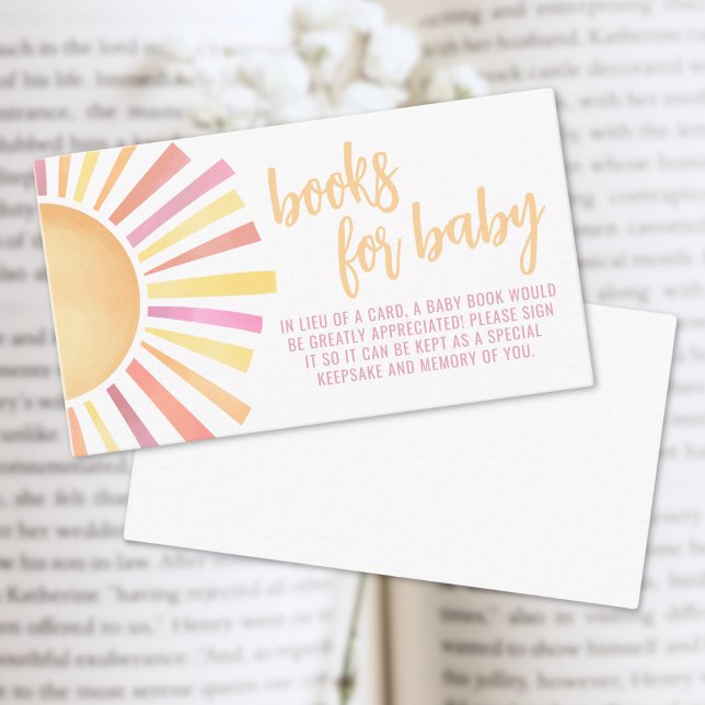 Carte D'accompagnement Livres Pour Baby Little Ray Of Sunshine Baby showe (Books For Baby Little Ray Of Sunshine Baby Shower Enclosure Card)