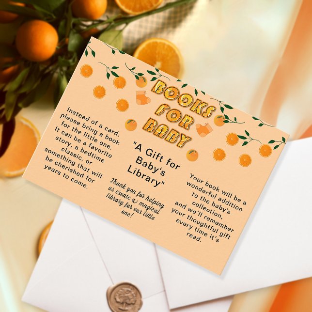 Carte D'accompagnement Livres pour Baby Orange You Ready Citrus Baby show (Créateur téléchargé)