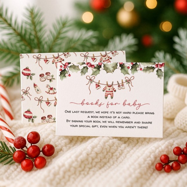 Carte D'accompagnement Livres pour Baby shower Baby Père Noël (Créateur téléchargé)