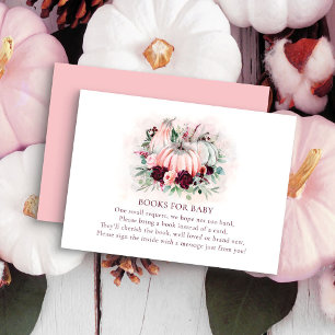 Carte D'accompagnement Livres pour Baby shower Citrouille bébé